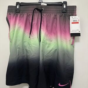 Nike Gradient Swim Shorts in Pink, green, Black